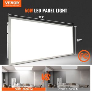 Paquete de 1 Lámpara LED Plana de 2x4 Pies, 6000LM, 50W, Montaje en Superficie, para Techo Suspendido, Temperatura de Color Ajustable, Panel de Luz de Alta Intensidad - Product Image 2