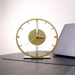 Black Metal Desk <b>Clock</b> For Modern Interior Decoration With Sleek Tabletop Design And Functional Time Display - Product Image 3