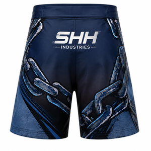Shorts de combat MMA entièrement personnalisés SHH Industries, unisexes, pour entraînement de grappling, boxe, respirants, imprimés par transfert thermique, BJJ, kickboxing - Product Image 2