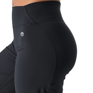 Pantalones anchos negros de talle alto para mujer, elásticos, para yoga, entrenamiento, fitness, descanso, ropa deportiva, cómodos, suaves, para uso diario, Pro - Product Image 6