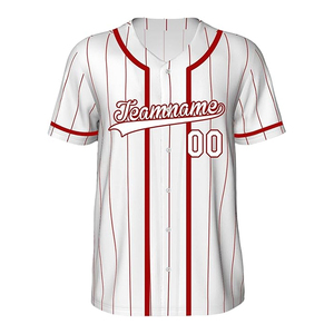 Customized Baseball Jersey-Digital Print Breathable V-Neck Mesh Shirt 100% Polyester Custom Wholesale Manufacturer Designs - Product Image 3