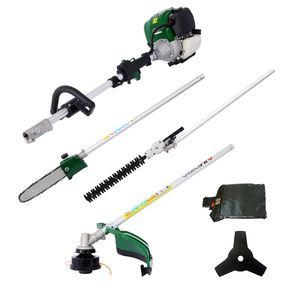 Sistema di Attrezzi da Giardino Multifunzione 4 in 1 38CC a 4 Tempi: Sega a Palo, Tagliasiepi, Decespugliatore e Motosega a Benzina - Product Image 1