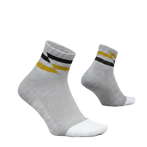 Racing <b>Socks</b> Gray Ankle <b>Socks</b> With Green And <b>Black</b> Stripes Breathable Performance Racing <b>Socks</b> For Adults Summer Sport Wear - Product Image 3