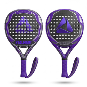 Raquette de pickleball Stalwart, forme standard, sans bordure, noyau en bois de peuplier à 40 trous, poignée antidérapante de 16 mm, légère, durable, imperméable - Product Image 6