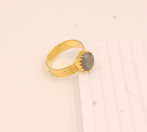 Anillo de Amatista Natural para Mujer, Plata de Ley 925, Chapado en Oro de 18k, Gema Facetada, Venta al por Mayor para Fiestas, Anillo con Biseles Dentados - Product Image 3