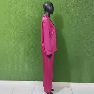 Pijamas de Primavera para Mujer de Talla Grande, Transpirables, de Alta Calidad, de Marca, de Manga Corta, de Dos Piezas, al por Mayor - Product Image 4