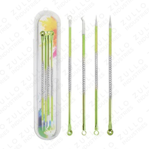 Reusable Acne <b>Extractor</b> Tool Set <b>Blackhead</b> Comedone Remover Facial Pore Cleansing Beauty Care Treatment Kit - Product Image 3