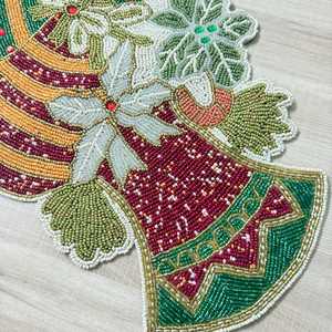 Handmade Embroidered Fabric Customized Luxury Eco-Friendly Durable Lightweigh Table <b>Runner</b> <b>Green</b> Leaf Design Decorative Mat - Product Image 2