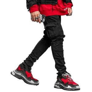 Pantalon de jogging Cargo en laine élastique et léger pour hommes, pantalon décontracté à poches multiples, taille moyenne, tenue quotidienne, imperméable - Product Image 4