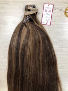 Usine en gros 100% Extensions de cheveux humains Piano couleur ruban normal en 1A/5Q ruban droit dans les cheveux - Product Image 5