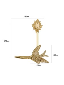 Gancho Decorativo para Cortinas en Forma de Pájaro, Dorado, para Sala de Estar, Decoración Festiva y Estilo para Ocasiones Especiales - Product Image 2