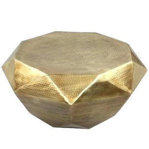 Mesa de Centro de Latón con Acabado Antiguo, Mesa Redonda de Metal para Servir Café o Desayuno, Mesa de Café de Metal de Estilo Moderno - Product Image 4