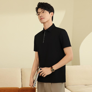 Polo de Manga Corta para Hombre, Color Sólido, Estilo Informal de Negocios, Lujo Ligero, Deportivo y de Ocio, con Cuello, para Golf - Product Image 3