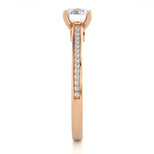Anillo de Compromiso Solitario Étnico de Lujo en Oro Amarillo de 18K con Diamantes Preciosos Cultivados en Laboratorio, Diseño de Última Generación, Certificado IGI - Product Image 2