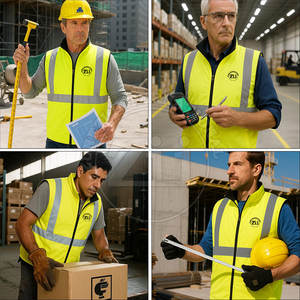 Veste de travail réfléchissante haute visibilité, classe 1 ANSI, imperméable, logo personnalisé, respirante, fabriquée avec les meilleurs matériaux - Product Image 6