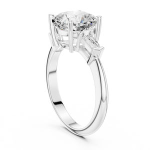 Bague de fiançailles pour femme en or rose avec diamant taille ovale, sertie à griffes, style classique - Product Image 5