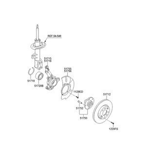 Disques de frein avant gauche neufs pour Tucson 517552S000 - Product Image 2