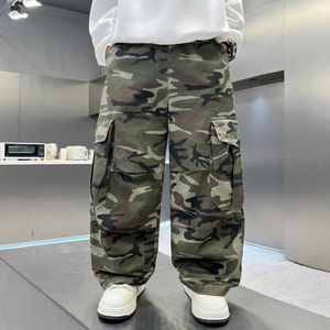 Camouflage Hunting Pants for Teenager Boy Tactical Sweatpants Kids Loose Straight Camo Cargo <b>Trousers</b> - Product Image 5