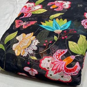 Tissus imprimés numériques multi-tonaux, tissage uni, écologiques, finition mate, texture nette, fibres végétales naturelles, coton cambre, pour filles - Product Image 2