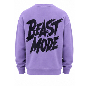 <b>Men's</b> Purple Waffle Knit O-Neck Thermal Long Sleeve Sweatshirt Printed Breathable Polyester Flannel SIRIUS SPORTS Winter Casual - Product Image 2
