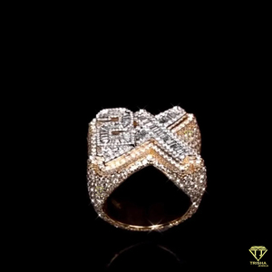 Premium " 2X " Lab GrownDiamond <b>Ring</b> <b>For</b> <b>Men</b> Gold Finish Iced Out Hip Hop Jewelry Luxury Party Accessory - Product Image 2
