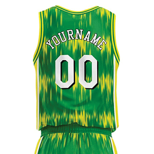 Uniforme de Baloncesto Sublimado, Diseño en Color Amarillo, Ropa de Baloncesto con Nombre, Conjunto de Uniforme de Baloncesto de Poliéster - Product Image 4
