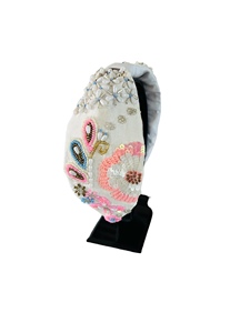 Serre-tête brodé de citrons de qualité supérieure pour femmes et filles, bandeau perlé à fruits tropicaux, accessoire de cheveux rembourré de luxe - Product Image 5