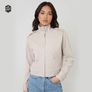 2026 Premium Women's Stand Collar Leather Knitted Waterproof Windproof Breathable Heated <b>Bomber</b> Zipper <b>Jacket</b> Casual for Winter - Product Image 1