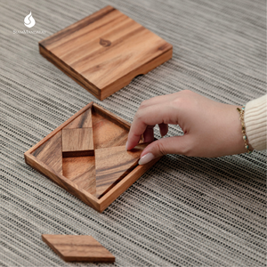 Tangram: Rompecabezas de madera Tangram, juguete de pensamiento lógico para niños y adultos, hecho en Tailandia por la marca SiamMandalay - Product Image 6