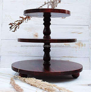 Elegante Soporte para Tartas con Diseño de Corteza, Recubrimiento en Polvo Marrón, Forma Redonda, Perfecto para Bodas, Cumpleaños y Otras Ocasiones - Product Image 6