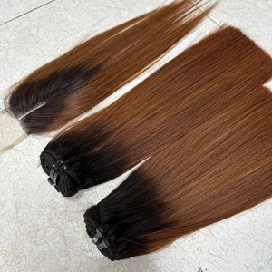 Trama de cabello vietnamita crudo hueso sedoso cutícula recta alineada precio de fábrica cortado de 100% cabello real sin procesar - Product Image 5