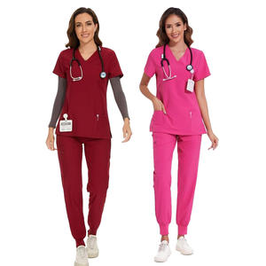 Conjuntos de Uniformes Médicos de Felpa Unisex de Primera Calidad para Doctores y Enfermeras en Hospitales, Ropa de Trabajo Médica 100% Poliéster - Product Image 1