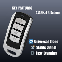 Télécommande Métal HFY518DK-H 868,35 MHz à Quatre Touches avec Fonction Confidentialité, Portée 30m, Garantie 1 An, Certifiée CE/FCC/ROHS, Faible Consommation