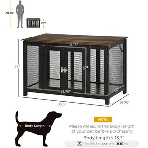 Spacious Interior Furniture Style <b>Dog</b> Crate with Openable Top Big Puppy Crate for Small <b>Dogs</b> Indoor End <b>Table</b> Pet House - Product Image 2