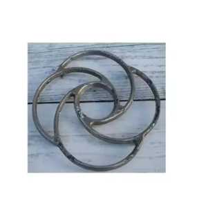 Elegant Silver Oval Filigree Metal Trivet Floral Scroll Design Heat Resistant Pot Stand Heavy Duty Kitchen <b>Table</b> <b>Protector</b> - Product Image 3