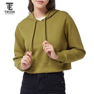 Women Winter Quick Wear Women Winter Crop <b>Top</b> Hoodies <b>High</b> Quality Customizable Front Logo Light Weight Trending <b>Low</b> Rate - Product Image 3