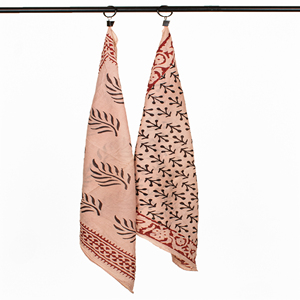 Craftjaipur Luxury Cotton <b>Square</b> <b>Scarf</b> Hand Block Print Floral Durable Breathable Skin-Friendly Casual Spring Summer Bandana - Product Image 2