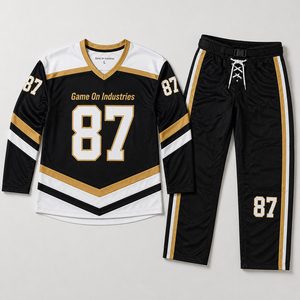 Comfortable Team Uniform Breathable Sublimation Hockey Apparel Professional Training Wear Custom Ice Hockey Jersey and Pant Set - Product Image 1