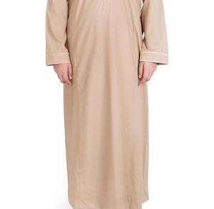 Túnica Tradicional Musulmana Étnica para Hombre, Thobe Informal, Ligero, Antiarrugas, Transpirable, Largo hasta el Suelo, Thobe Islámico - Product Image 3