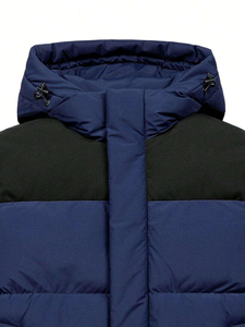 Chaqueta Acolchada Impermeable Ecológica Personalizada para Hombre, con Cierre de Cremallera, Grosor Estándar, Capucha y Cuello Alto, Estilo Casual de Invierno - Product Image 6