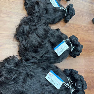 Trama de cabello humano vietnamita Premium 100%, textura ondulada Natural, negro brillante, suave, sin enredos - Product Image 6