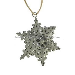 Article décoratif suspendu en fer avec finition argentée pour la décoration de la maison et d'autres décorations de Noël - Product Image 6