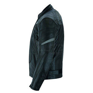 Veste de moto élégante, confortable et respirante pour homme, en cuir résistant, imperméable, coupe-vent, avec rembourrage de sécurité et fermeture éclair réglable - Product Image 3