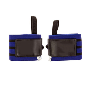 Par de Muñequeras Deportivas de Nailon Azul Resistentes para Levantamiento de Pesas y Entrenamiento de Fuerza - Cómodas, Flexibles y con Presilla Segura para el Pulgar - Product Image 1