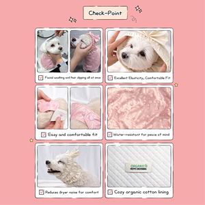 HEDYS GROOMING Water-Resistant Dog Ear Cover & Grooming Apron Set Pet Bath Washing Protection Kit for Home Use - Product Image 3