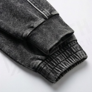 Men's Casual Acid Washed 2-Piece Plus Size <b>Tracksuits</b> Hooded Cotton Sweatshirt Pants Winter Hoodies Customized Color - Product Image 5