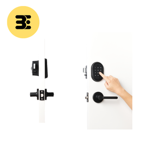 Cerradura de puerta sin llave con suministro de energía de emergencia y contraseña de visitante temporal - Product Image 1