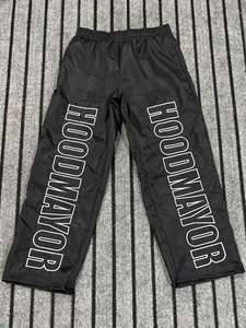 Pantalon unisexe décontracté style urbain respirant pour homme, 100 % coton épais, plissé sur le devant, avec cordon de serrage et coupe évasée - Product Image 4