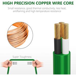 Cavo di prolunga per esterni da 15 m con 6 prese, 16/3 SJTW, resistente alle intemperie, per illuminazione paesaggistica - Product Image 3