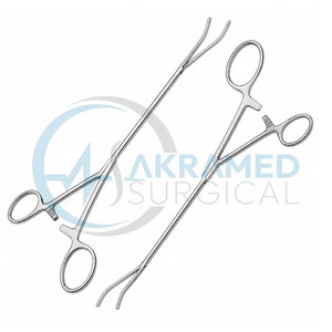 Akramed Surgical DeBakey Vascular Clamp Curved Atraumatic Jaws <b>Titanium</b> Coated Angled Shanks CE Certified Surgical Instrument - Product Image 5